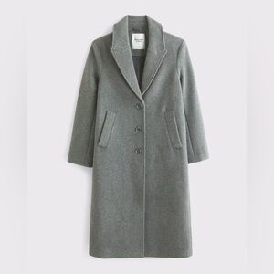 Abercrombie Wool Blend Tailored Top Coat. Size LT